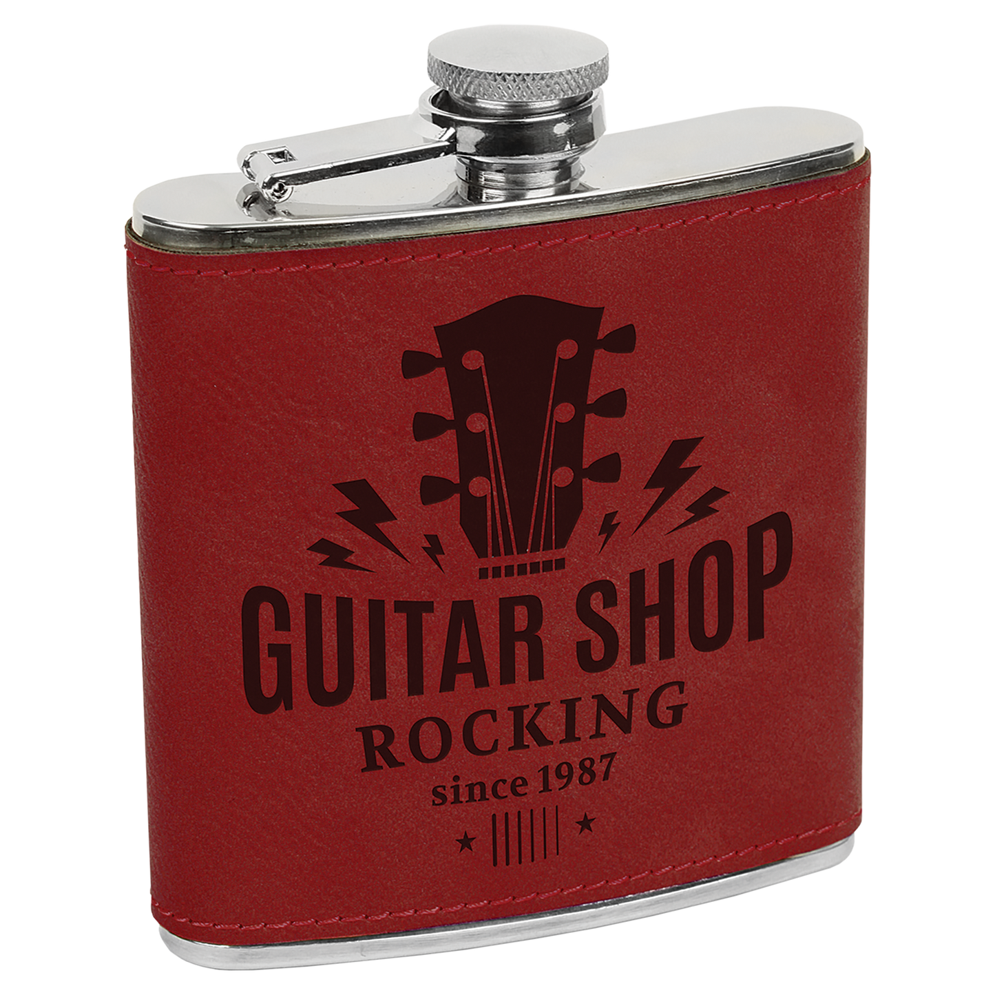 Leatherette Stainless Steel Flask 6oz.