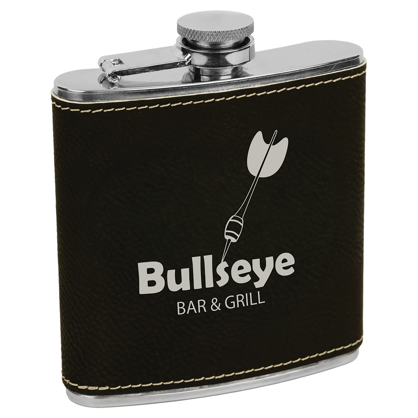 Leatherette Stainless Steel Flask 6oz.
