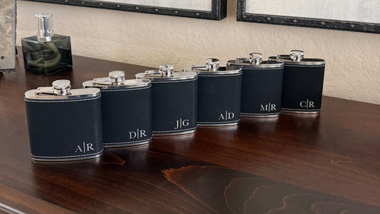 Leatherette Stainless Steel Flask 6oz.